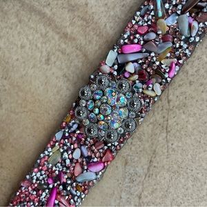 Bling cowgirl belt with conchos